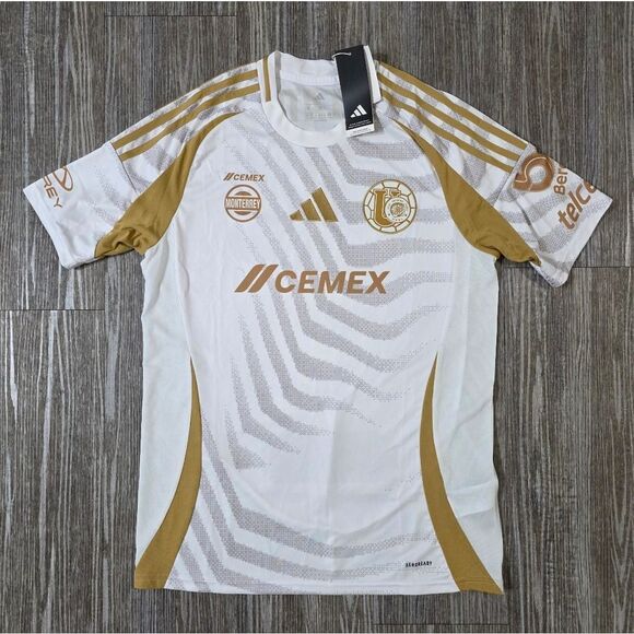 Adidas Tigres UANL 2025 Third Jersey White Gold IV6100 Men's Size Medium Soccer - Picture 1 of 15